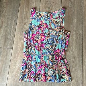 Lilly Pulitzer sleeveless blouse sz L. Multi color